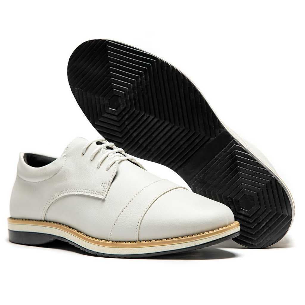 Sapato Social Casual Masculino Confortável Derby Oxford Solado Borracha Antiderrapante Dias Dos Pais Casamento