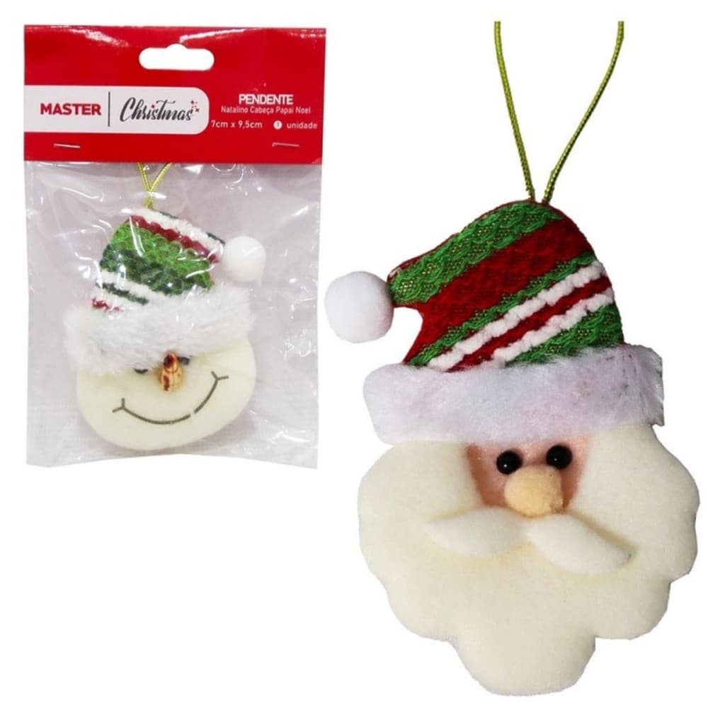 Pendente Natalino cabeça Boneco de Neve 6cm x 9cm