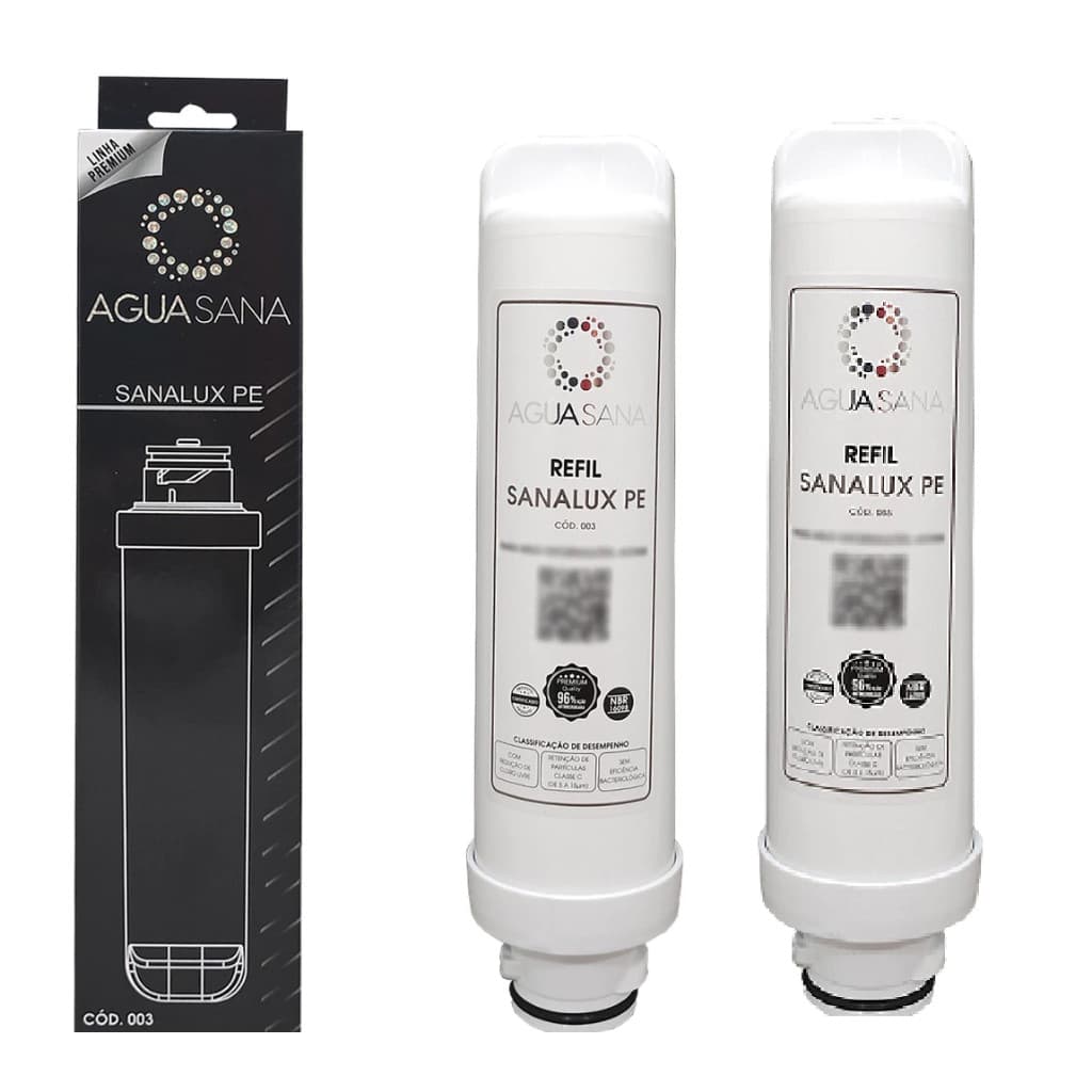 Kit 02 Refil VELA Compatível com Filtro Electrolux Purificador Água Pe10b Pe10x Pappca20 Vela