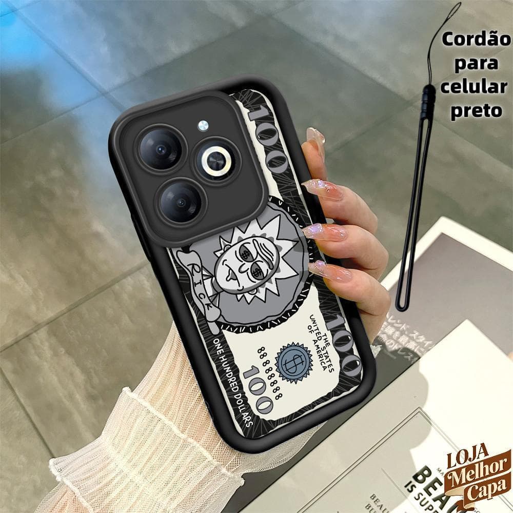 Capinha Com Anime Rick Morty Capa De Para Infinix Smart 8 Pro HD Plus Hot 40i Tecno Spark 20 20C Pop 8 Go 2024 5299 TYB