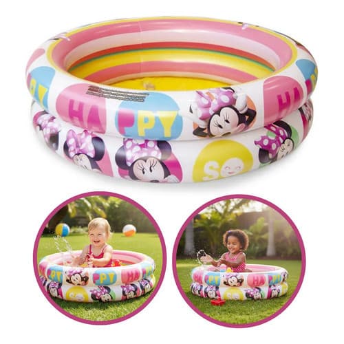 Piscina Inflável Infantil 37litros Bebê 18 Meses Minnie Mult Multicolor