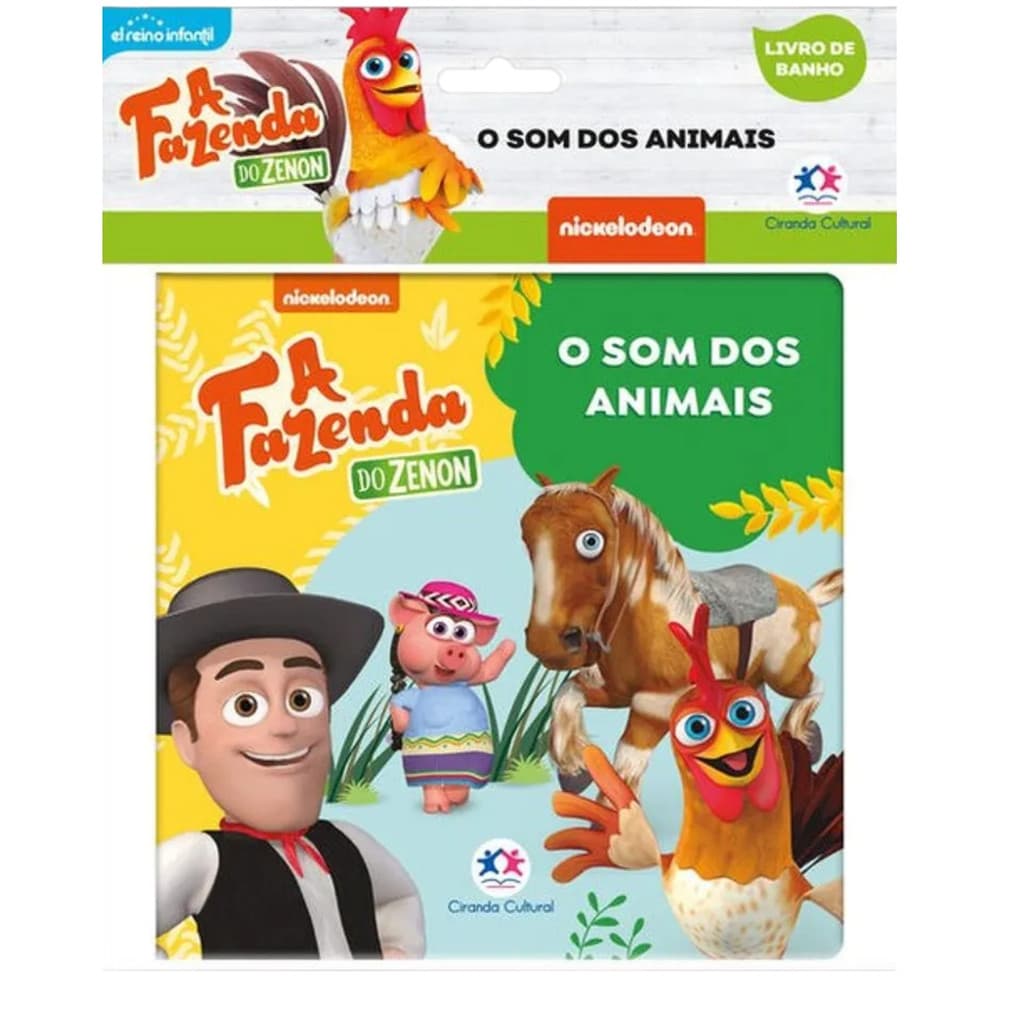 Livro A Fazenda do Zenon | O Som dos Animais | Livro de Banho
