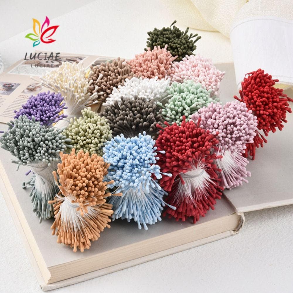 LUCIAE 400 Pcs Pistilo Artificial , De Pêssego Waterdrop De 6 Cm , Acessórios Para Fabricação De Flores De Plástico