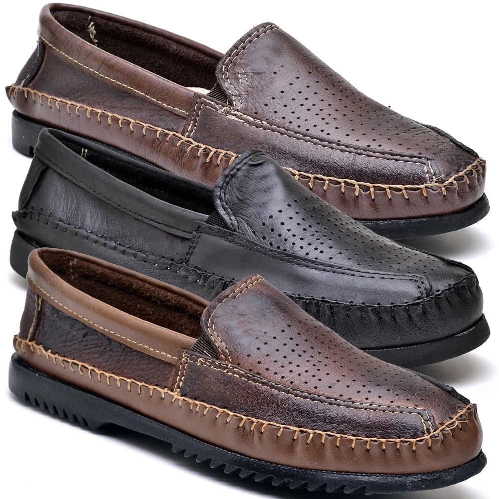 Mocassim Masculino em Confortável Costura Manual Ideal para o Dia a Dia