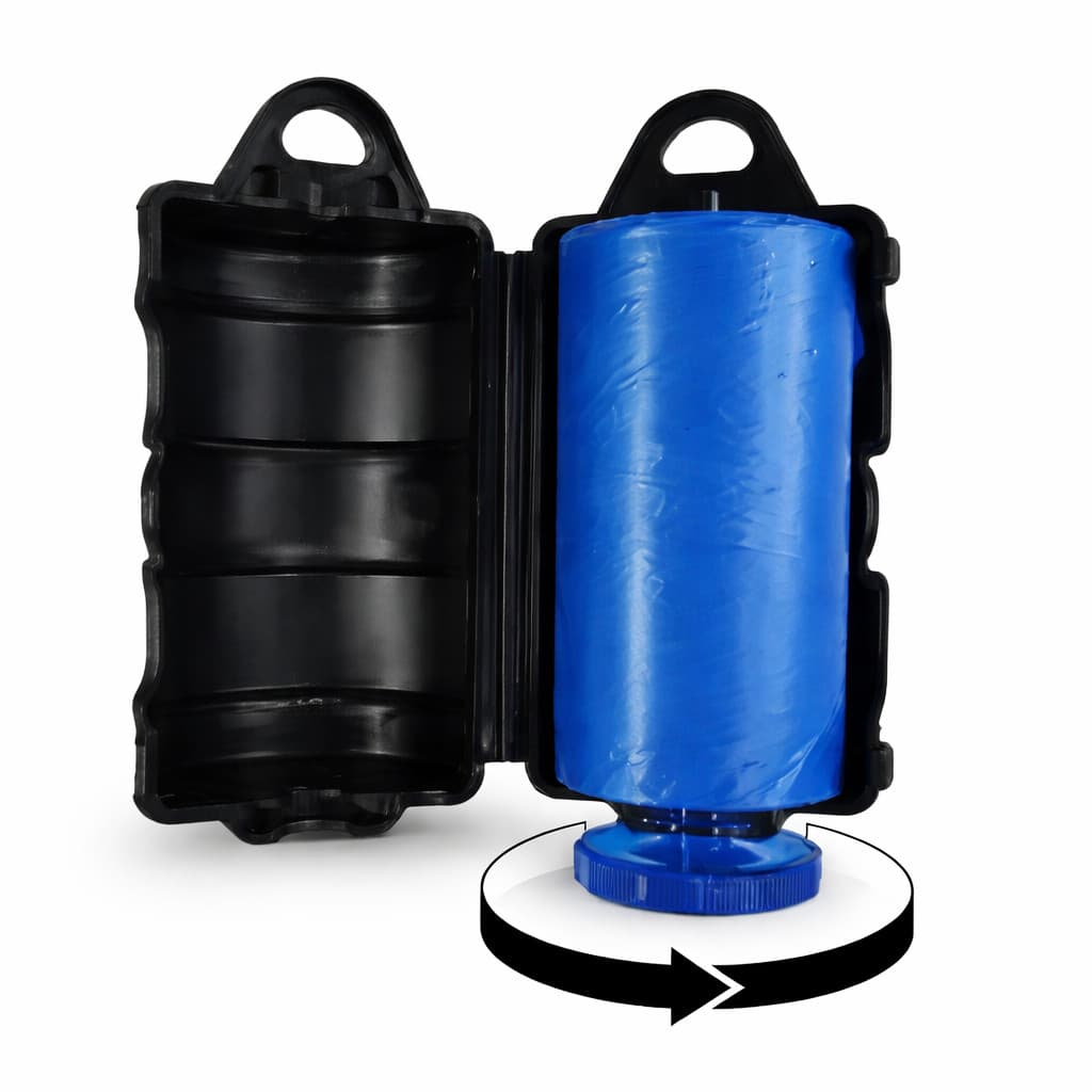 Porta Saquinhos Cata Caca para Passeio com Pets – Dispenser Compacto com Mosquetão para Guia/Coleira
