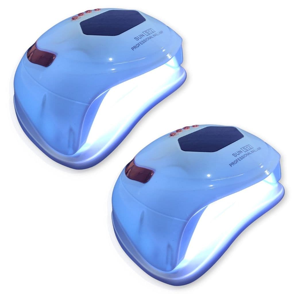 Kit 2 Cabines UV LED SUN S12 268W 57 LEDs Sensor Timer Display Base Removível