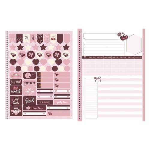 Caderno Universitário Capa Dura Feminino Estampado 80 Folhas Papel Qualidade Anotações Escola