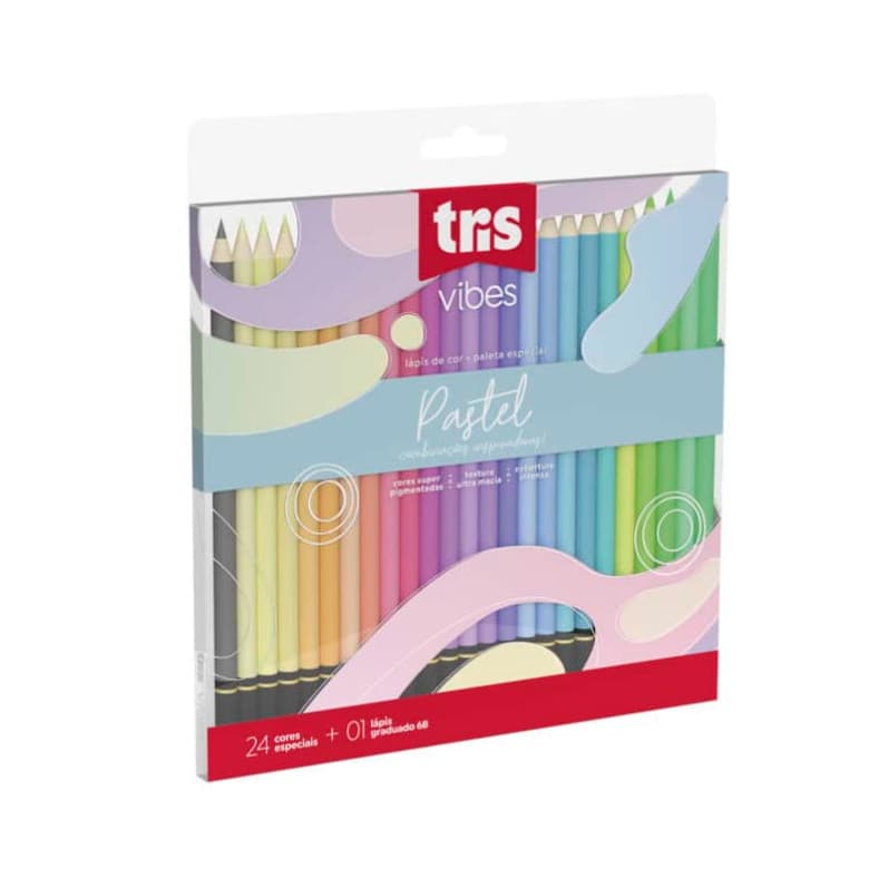 Lápis de Cor 24 cores Especiais PASTEL | TRIS