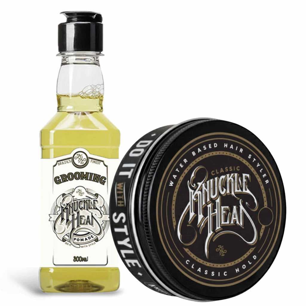 Knucklehead Pomada Modeladora Classic 50g + Grooming 300ml