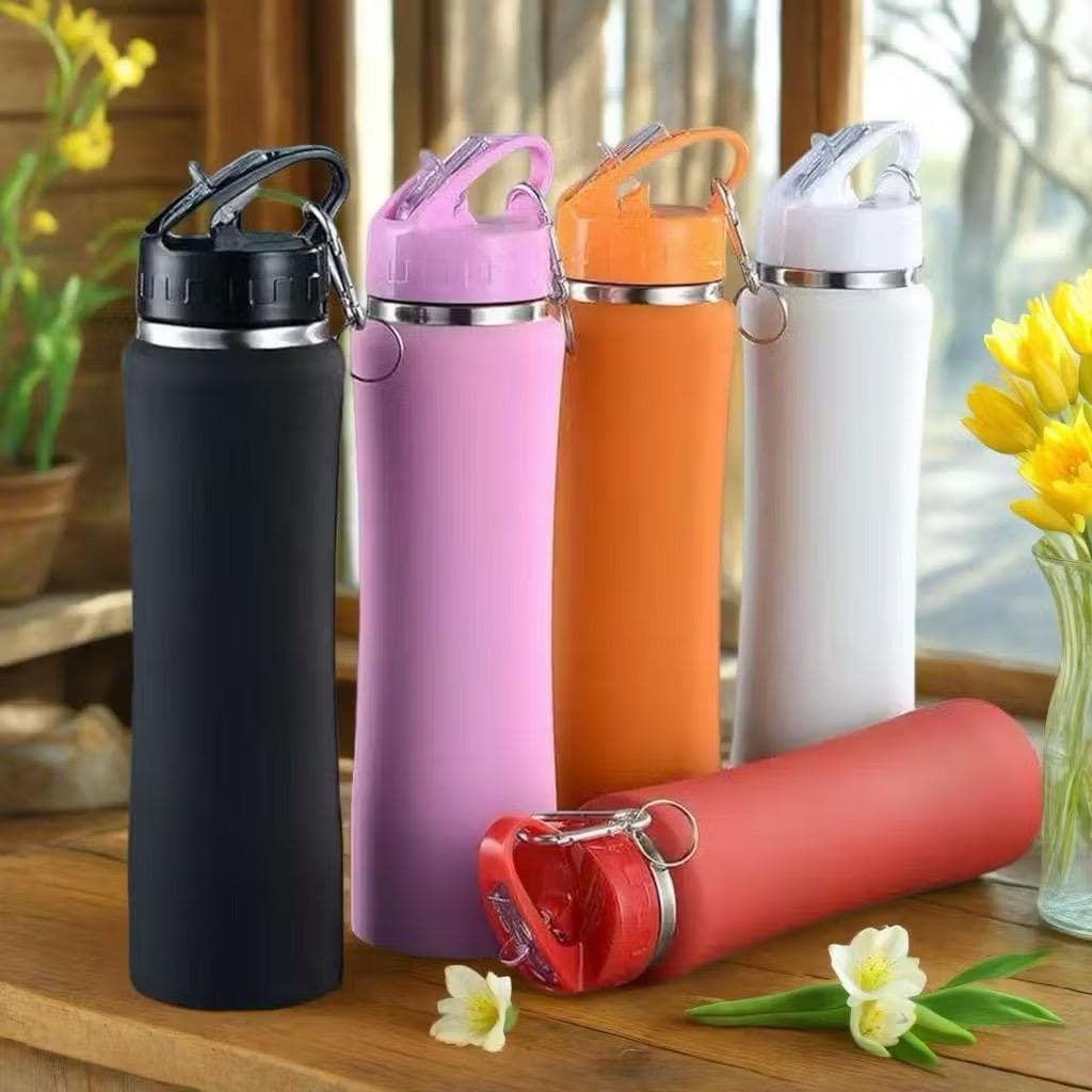 Garrafa Térmica 600ml Bebidas Inox squeeze com Bico ideal para Hidratação De alta Qualidade