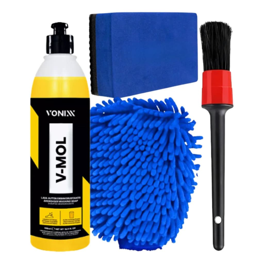 Kit V-mol Shampoo Desengraxante Lavagem Automotiva Vonixx