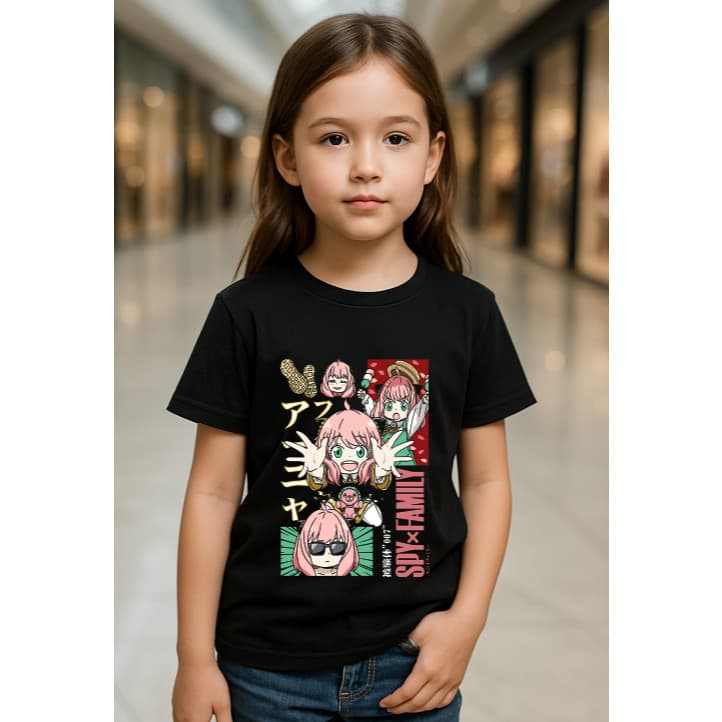 Camiseta  Infantil Anime Spy x Family- Anya forger 100% Algodão Unissex