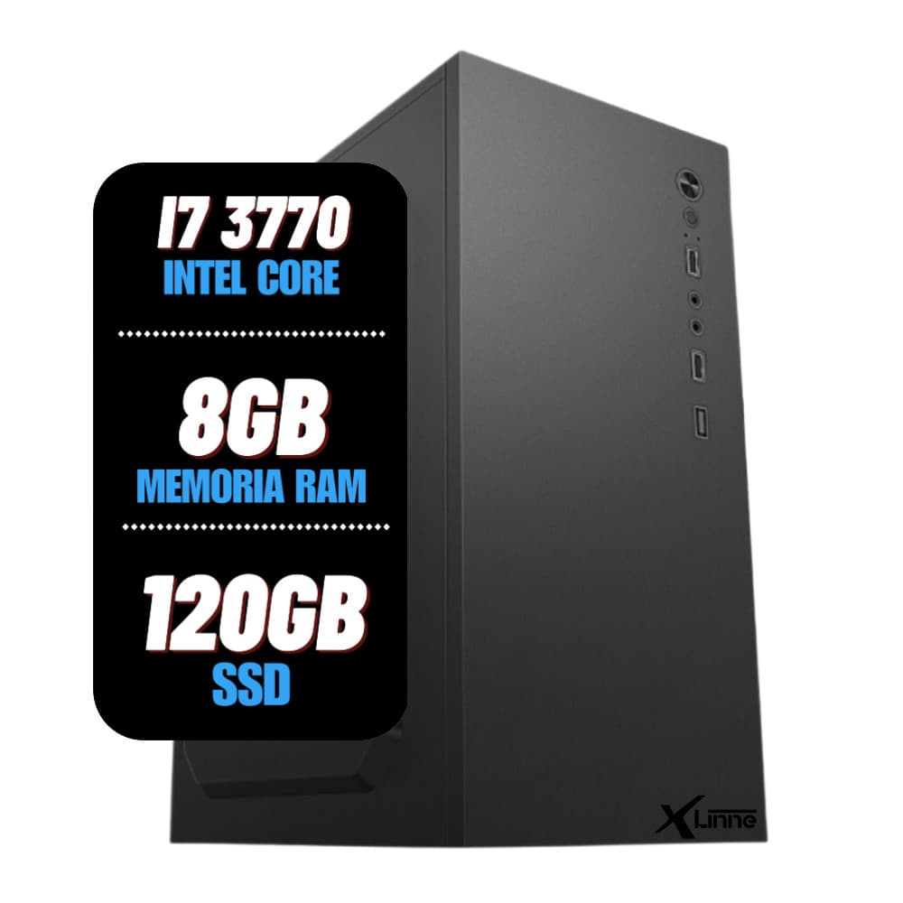 PC CPU XLinne Intel Core i7 3º, 8GB Ddr3 de Memoria ram, SSD 120GB