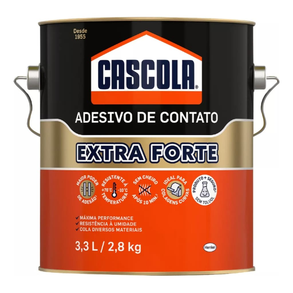 Cola De Contato Cascola Extra Forte 2,8kg Sem Cheiro Secagem 10min