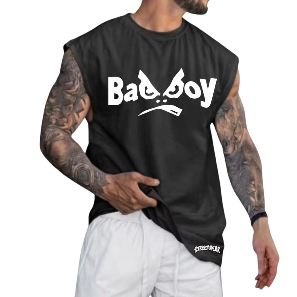 Regata Machão Oversized  Algodão Camiseta Cavada Musculação Streetwear Treino Praia Academia