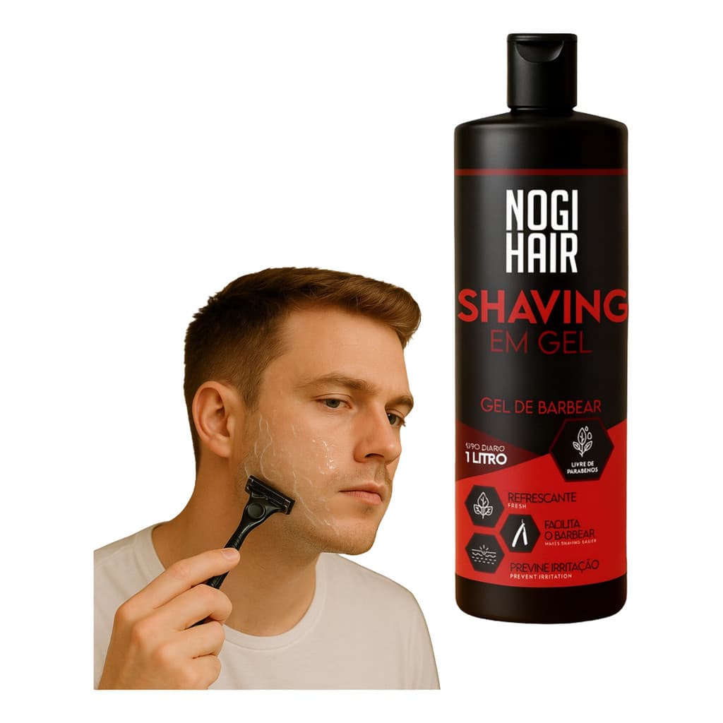 gel de barbear pele sensível profissional shaving creme não seca facil mentolado refrescante salão barbeiro rendimento
