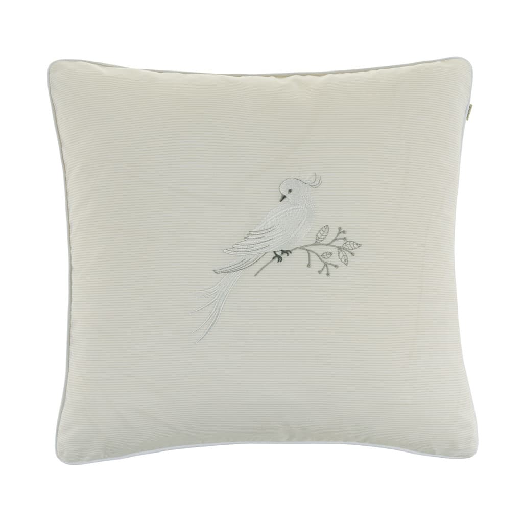 Almofada Decorativa Cama e Sofá Bordada 45cm Algodão Karsten