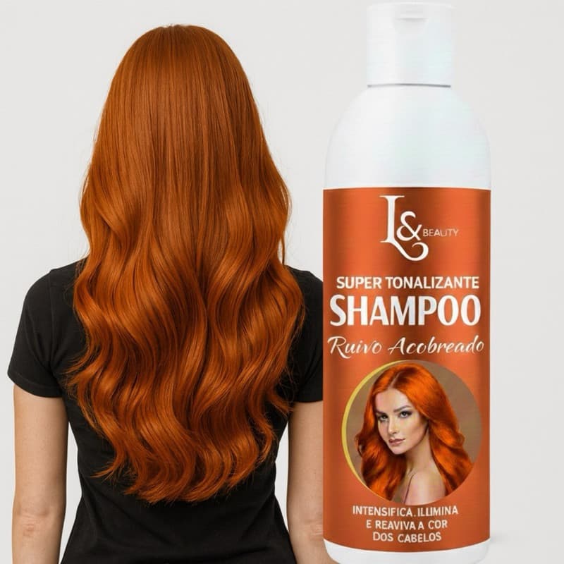 ShampooTONALIZANTE  Ruivo Cobre Sem Amônia L&beauty 300ml
