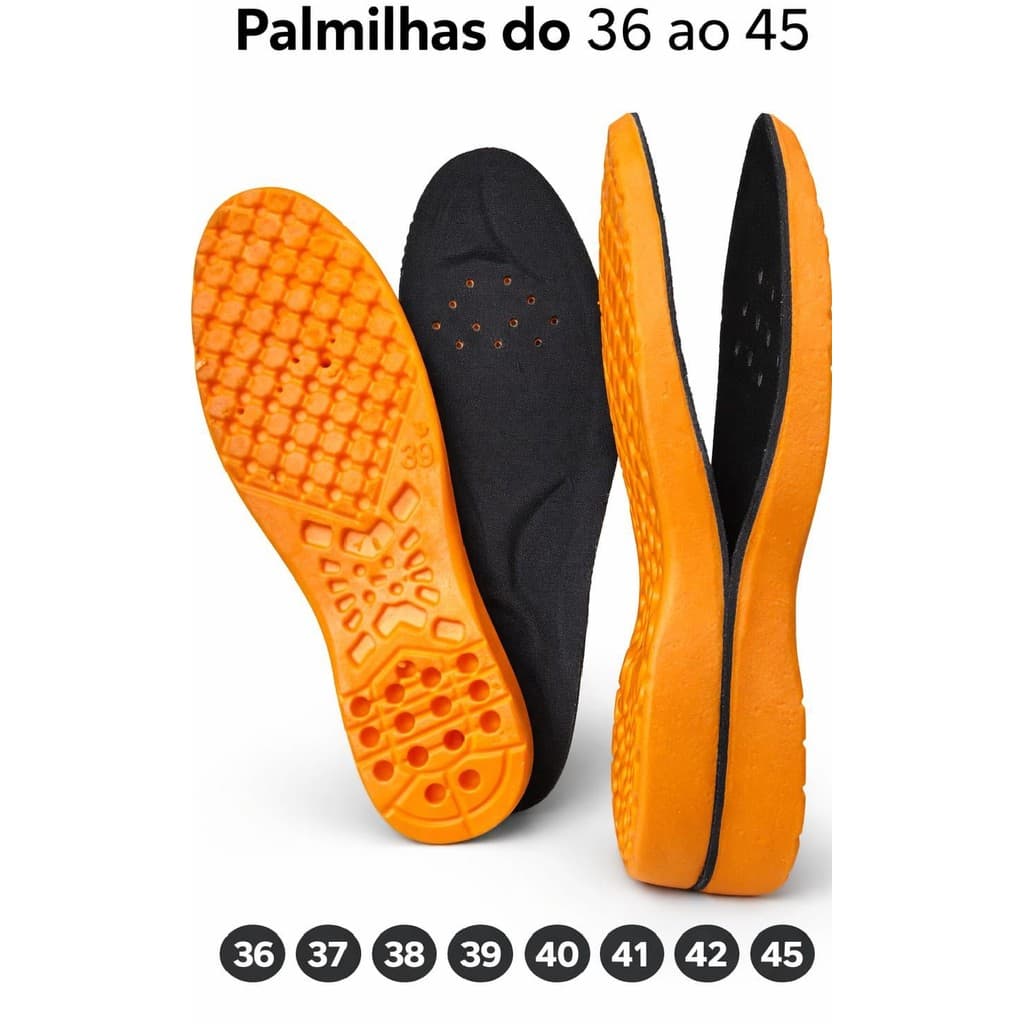 Palmilha De Gel Anatômica De Alto Conforto Absorção Impacto