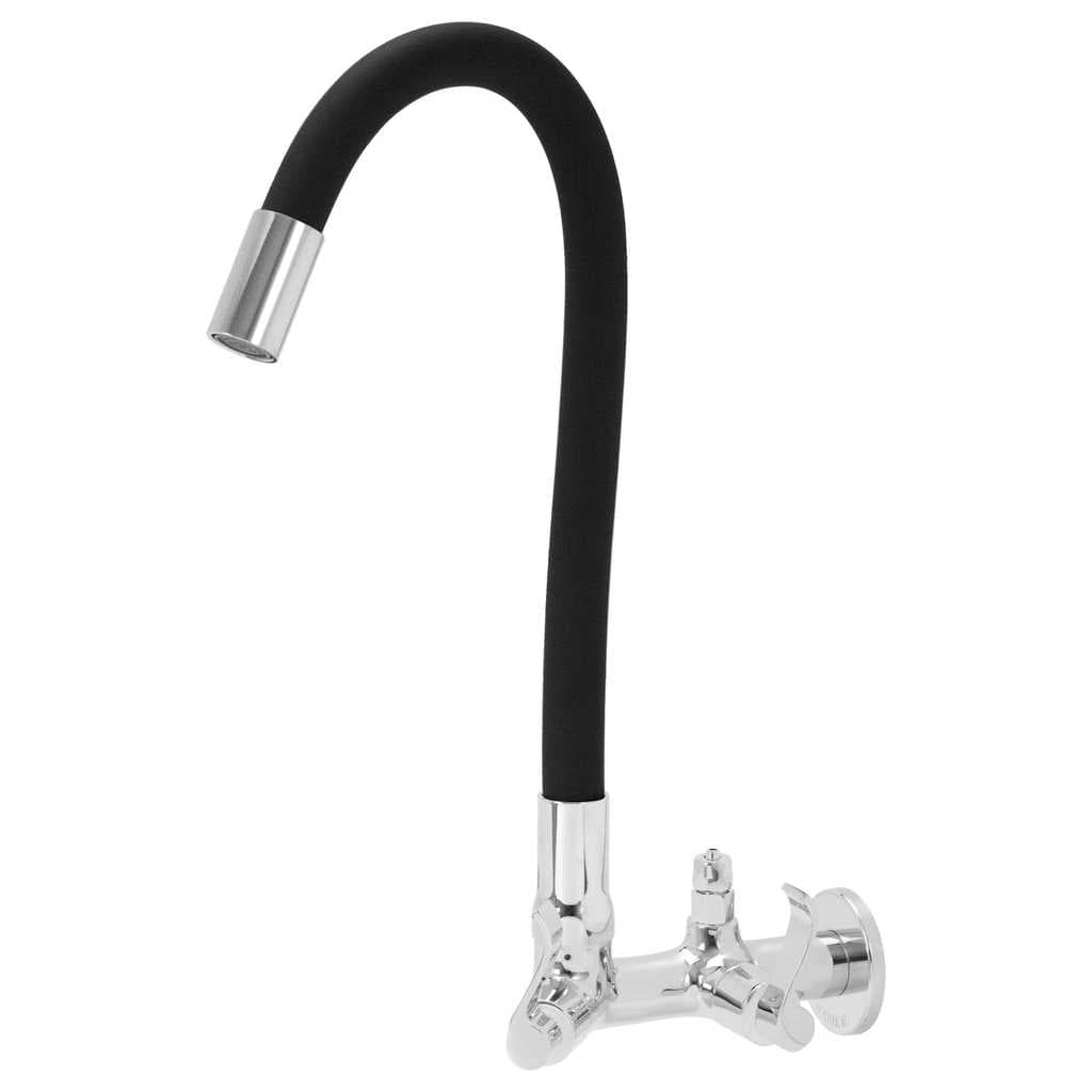 Torneira Cozinha Parede Flexível Preto Saída Purificador 1/4 Samer