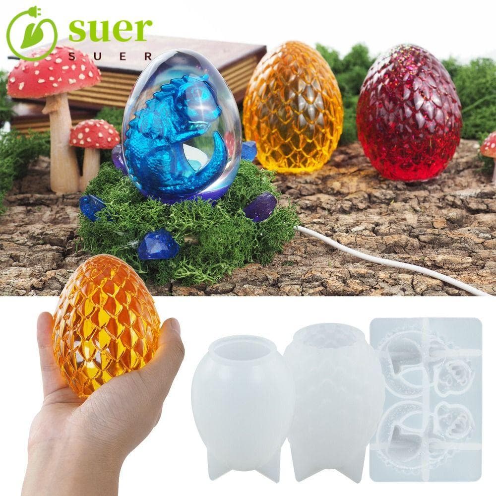 Molde De Dinossauro SUER1YE , DIY Em Forma De Animal Ovo De Dragão Silicone De Material Design