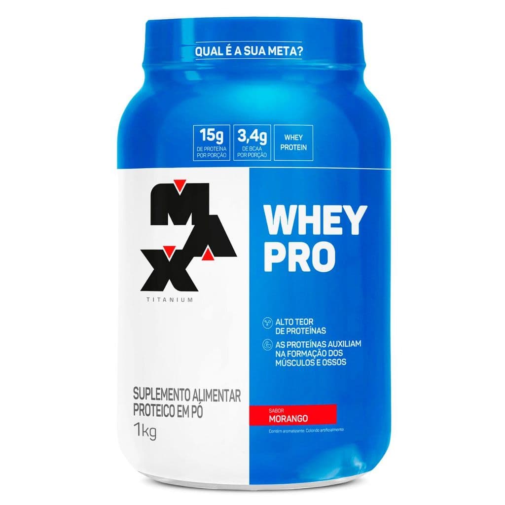 Whey Pro Max Titanium Protein Pro Com Bcaa E Aminoácidos 1kg