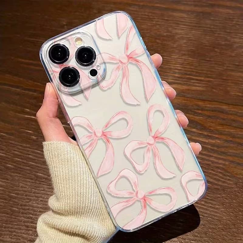 Capinha Capa Para MOTO G04 G13 G14 G15 G20 G22 G32 G34 G35 G60 G84 Transparente À Prova de Choque Padrão de laço
