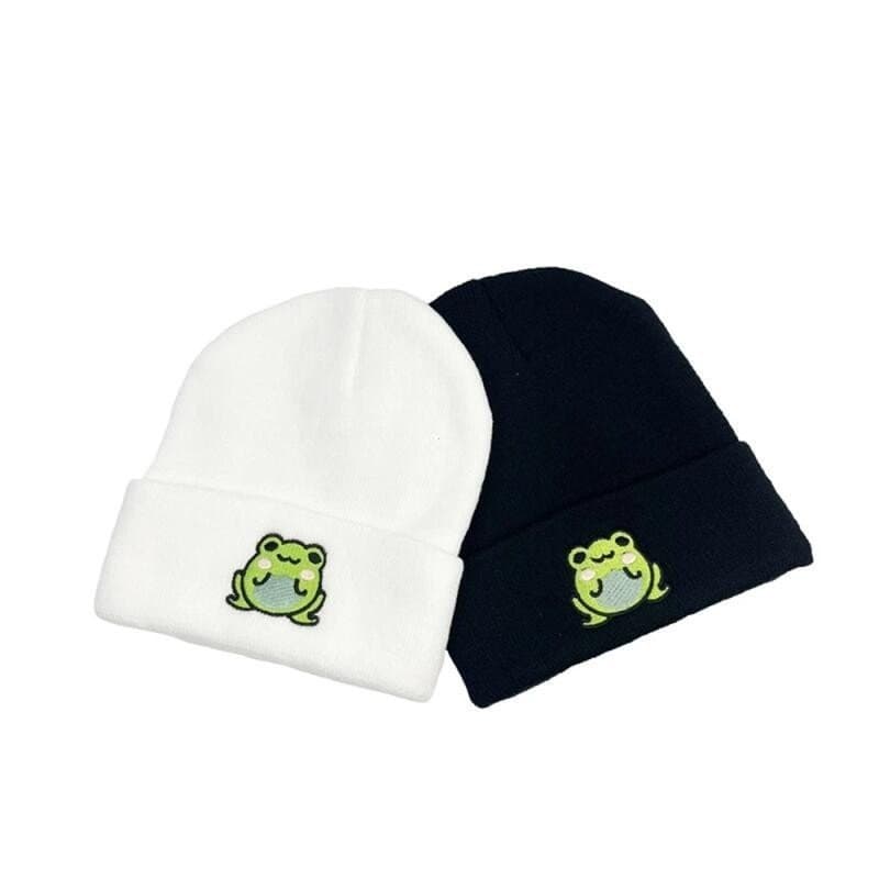 1 Pçs Sapo Chapéu Unisex Inverno Outono Quente Feminino Boné De Malha Para Homens Moda Engraçado Dos Desenhos Animados G
