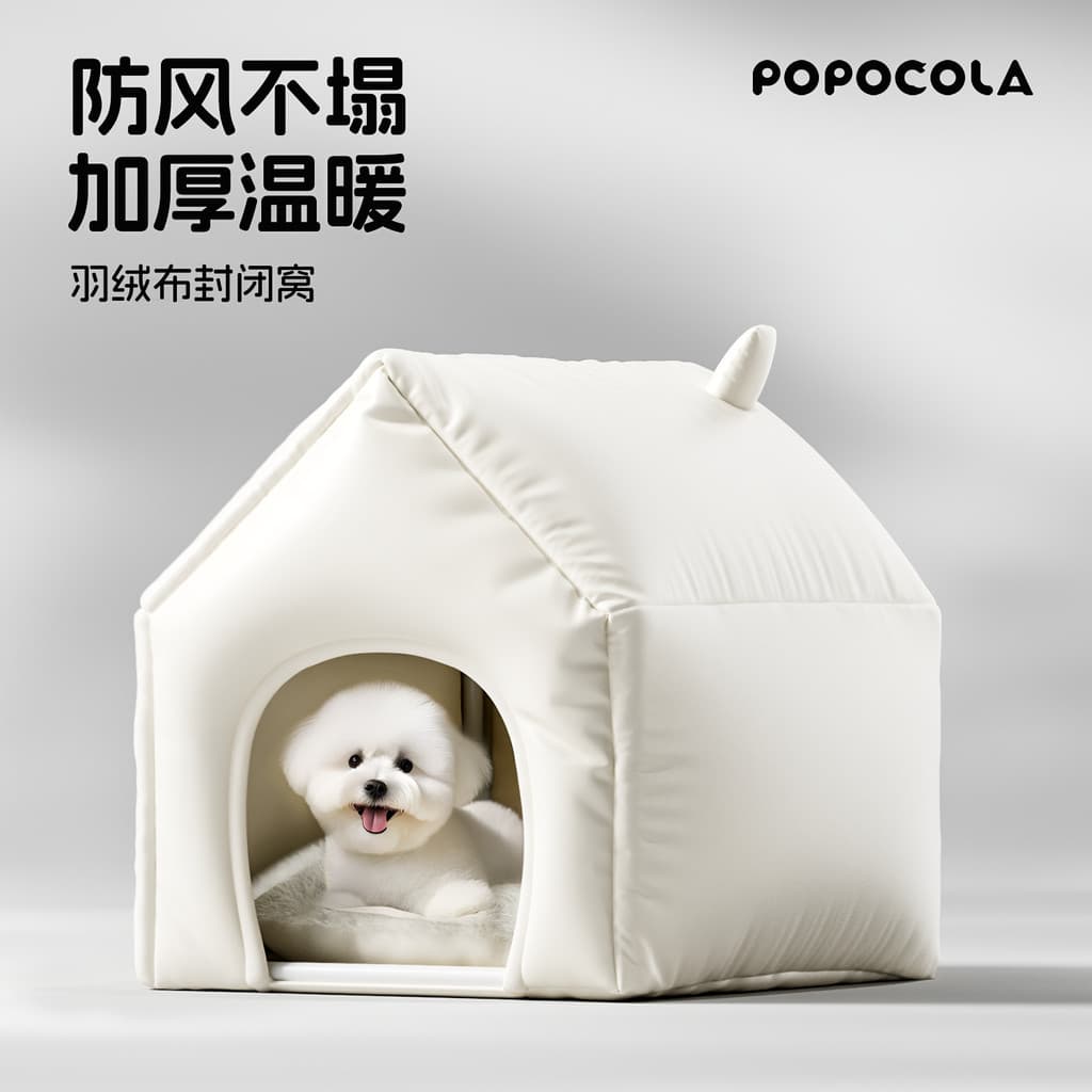 POPO canil inverno quente Semi-fechado caverna de segurança Pet pequena casa de cachorro inverno maca de gato casa de ca
