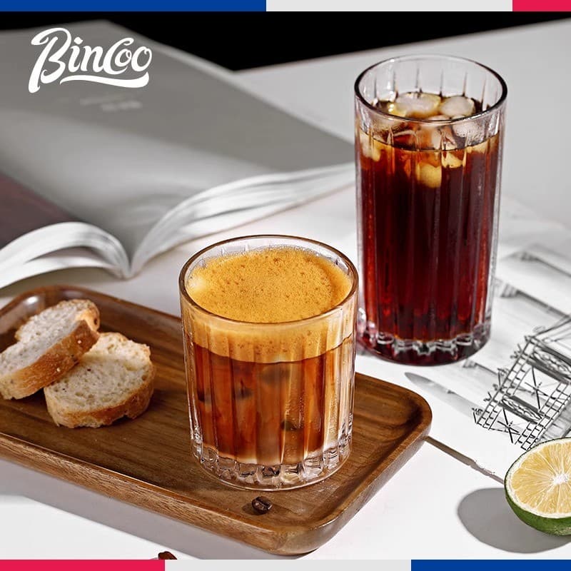 Explorer Retro listrado xícara de café copo de bebida fria High-End ins estilo copo de água doméstico gelo americano cop
