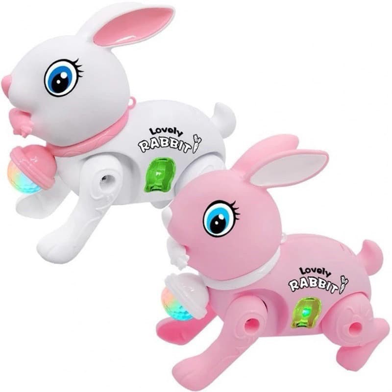 Coelho Pula Pula Infantil com Luz e Som Brinquedo Educativo Seguro