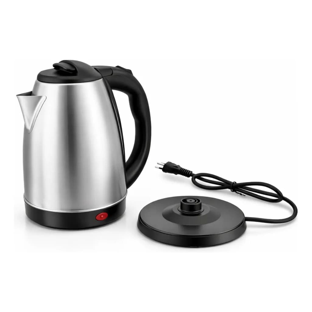Chaleira Cafeteira Elétrica Inox 1,8L Aquecimento Rápido Base 360° Desligamento Automático
