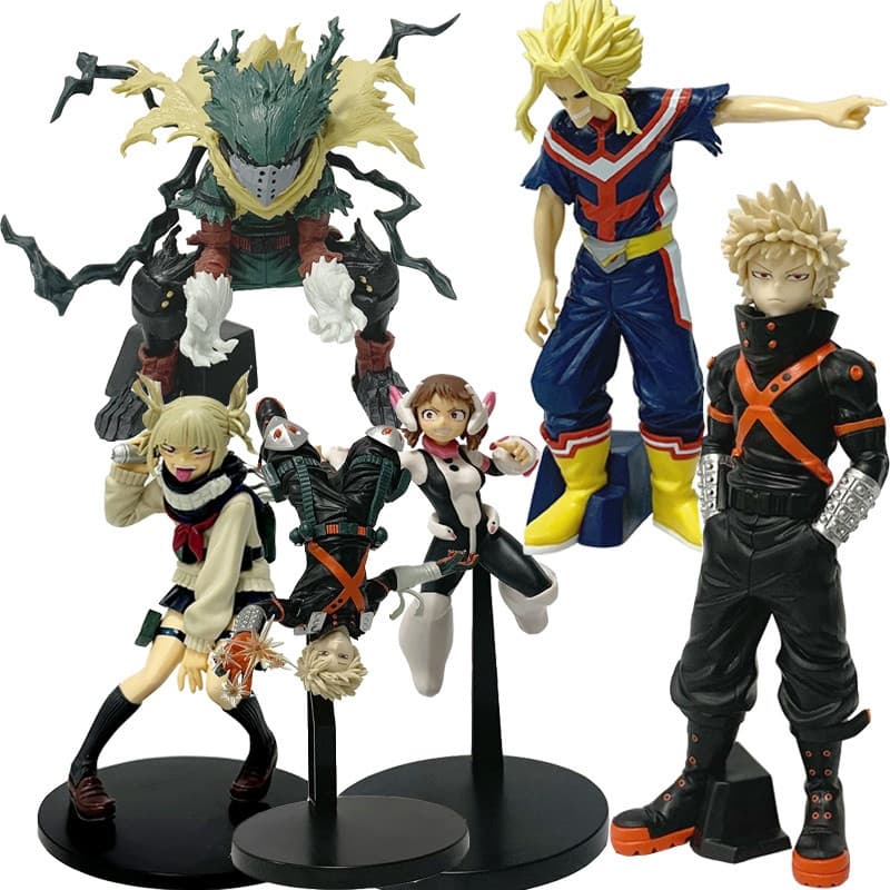 Anime Meu Herói Academia Figuras De Ação Uraraka Ochaco Midoriya Izuku Shoto Bakugou Boku Duke Modelo Bonecas Brinquedo