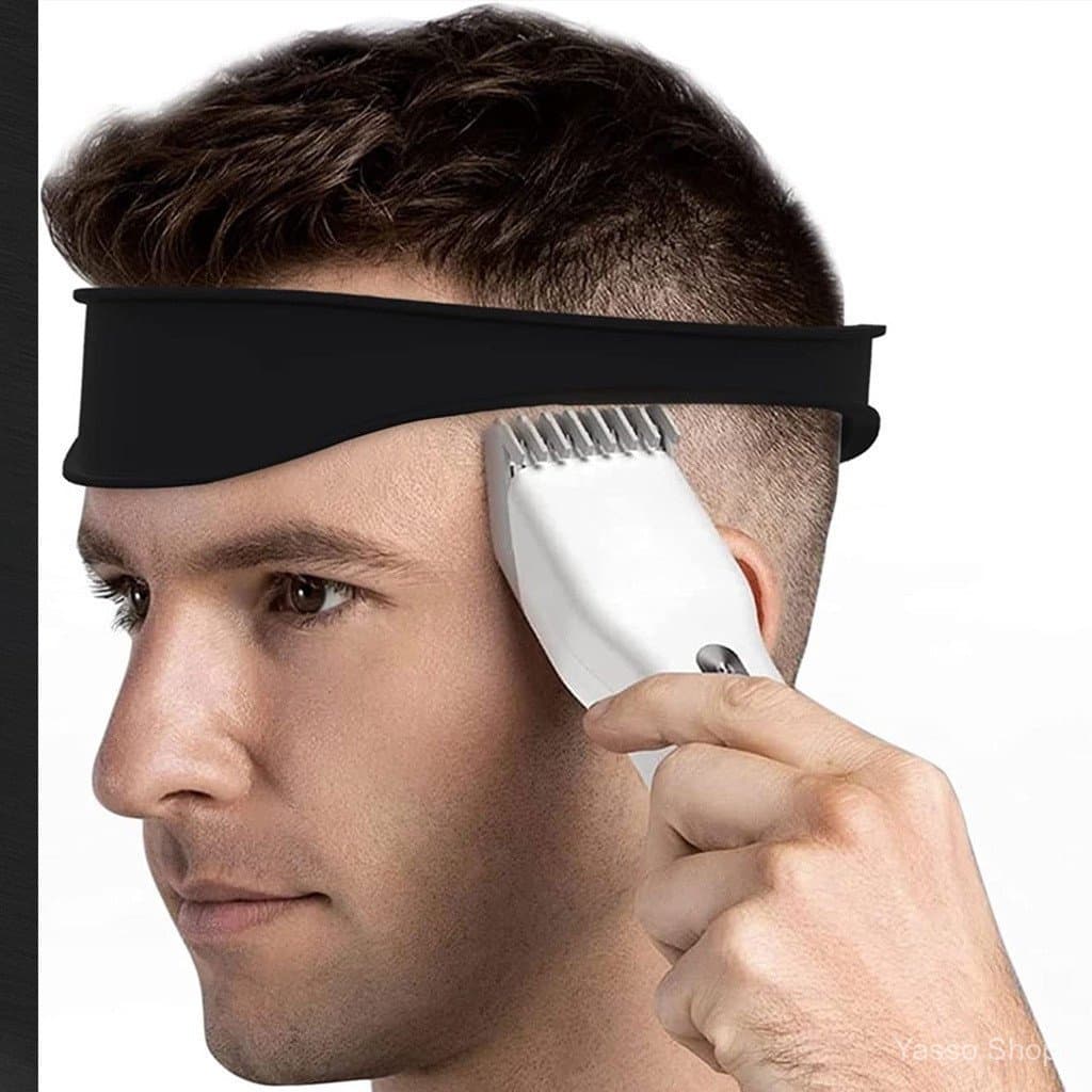 Faixa de silicone curvada para corte de cabelo, adequada para uso doméstico DIY.