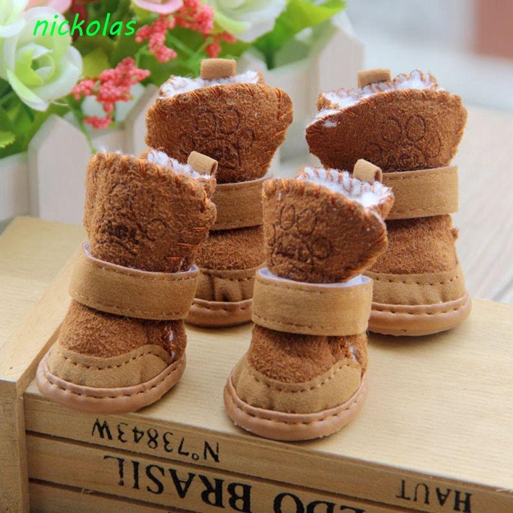 ZENAXORON Botas De Neve Para Cães Fáceis De Colocar/4 Unidades/Conjunto Antiderrapante Manter O Calor No Outono , Tênis