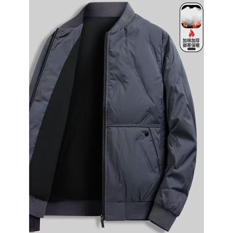 2025 novo estilo jaqueta masculina outono inverno engrossado quente curto gola solta inverno Casual pato para baixo jaqu