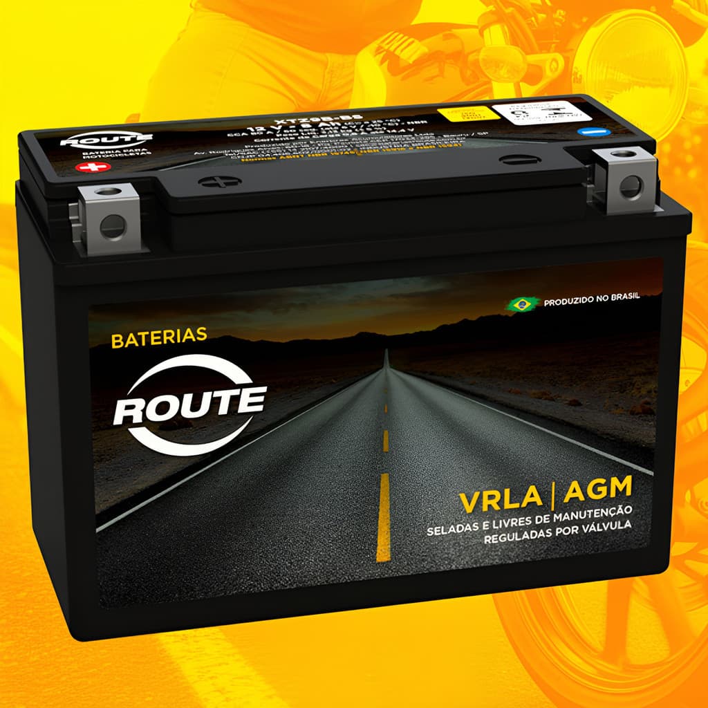 Bateria Moto Route Xtz9b-bs 8ah Yamaha Xt660 R6 Yt9b-bs Mt03 Antiga 2006 a 2012