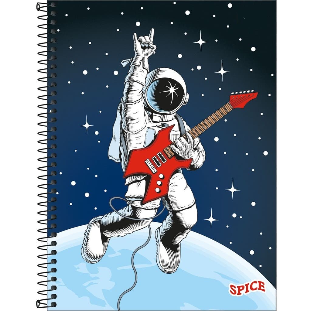 Caderno Espiral Masculino Capa Dura 1 Matéria com 80 Folhas