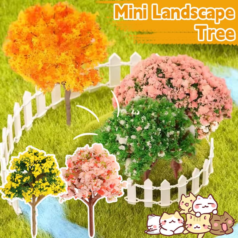 Mini Árvore De Paisagem De 3 Unidades Para Aquário E Jardim De Fadas | Detalhes Vívidos Coloridos Compatível Com Recipie