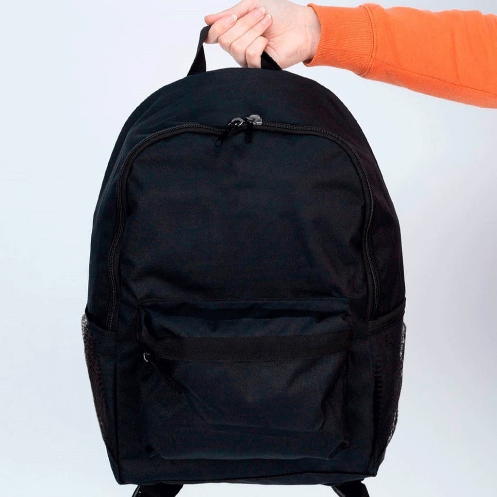Mochila Lisa Preta Escolar Faculdade Casual Espaçosa Alta Qualidade