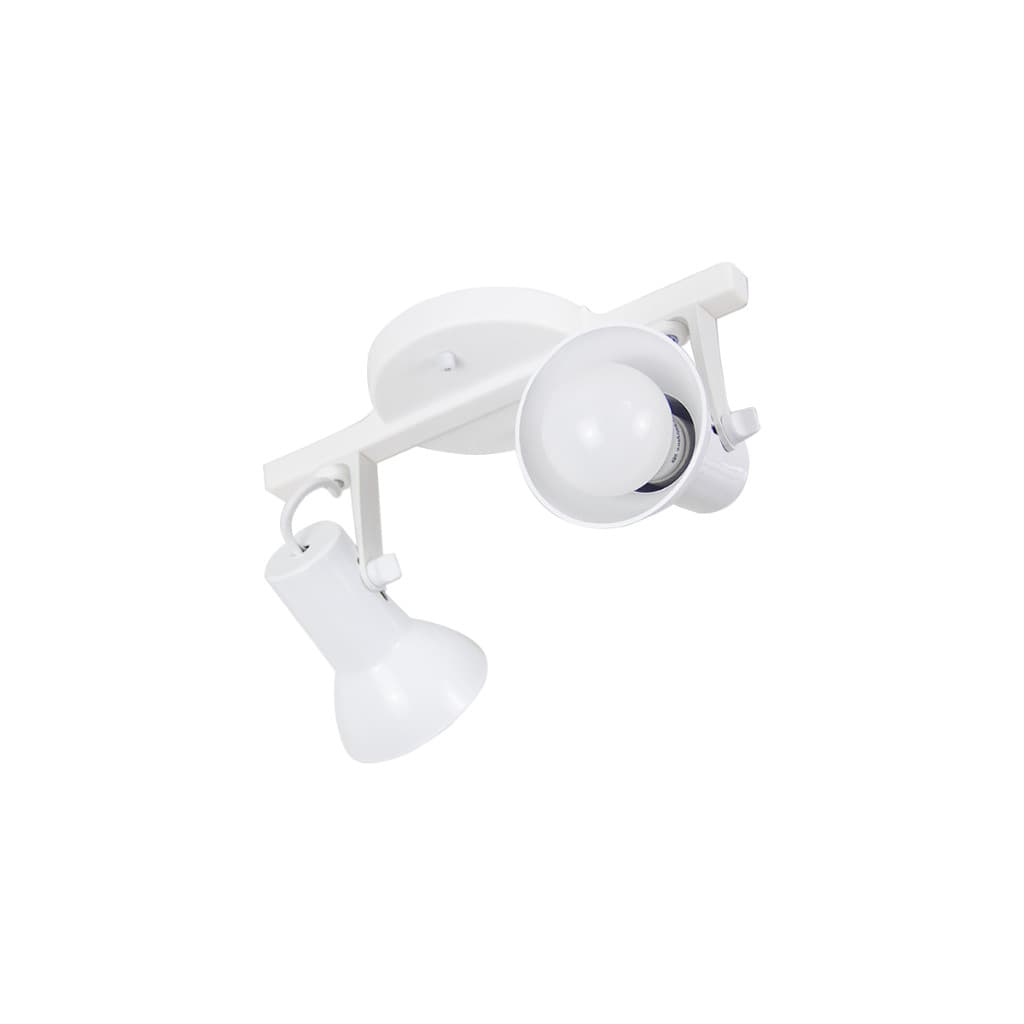 Luminaria de Teto Spot Trilho duplo 2 Sobrepor Direcionável E-27 Branco