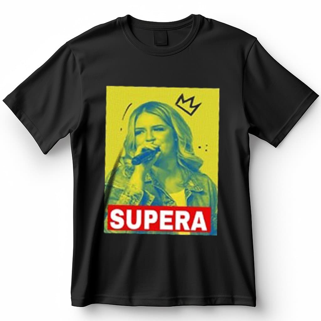 Camisa Marília Mendonça Supera Sertanejo Blusa Camiseta de Cantores 100% Algodão Infinity