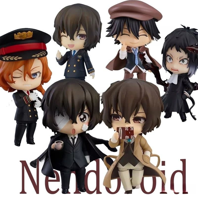 Nendoroid Bungou Cão Vadios No. 893 #657 Atsushi Nakajima No. 676 Osamu da Dazai No. 1191 Nakahara Nakaya No. Boneca Mod