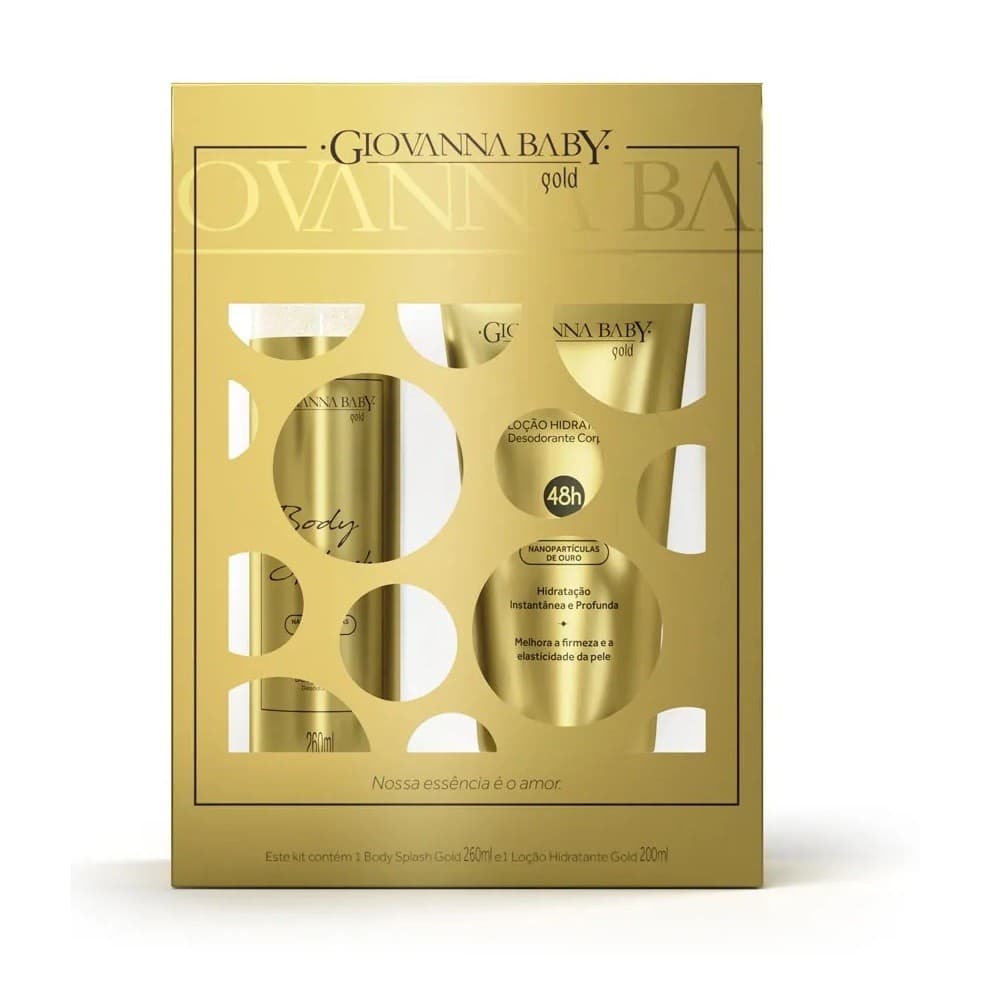 Kit Giovanna Baby Gold Body Splash 260ml + Loção Hidratante 200ml