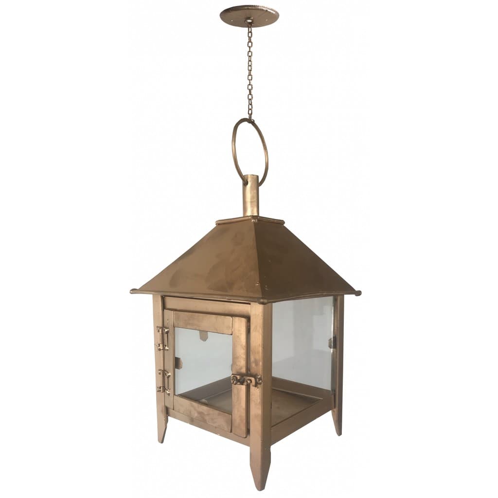 Pendente Rustico Estilo Lanterna Marroquina Dourado Decorativo
