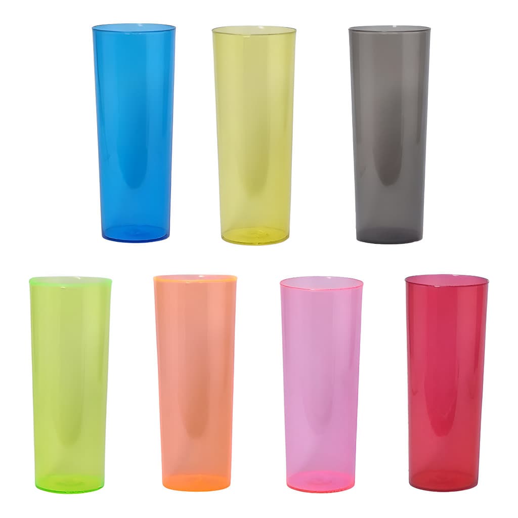 60 Copo Long Drink Liso Neon Lembrancinha Para Transfer