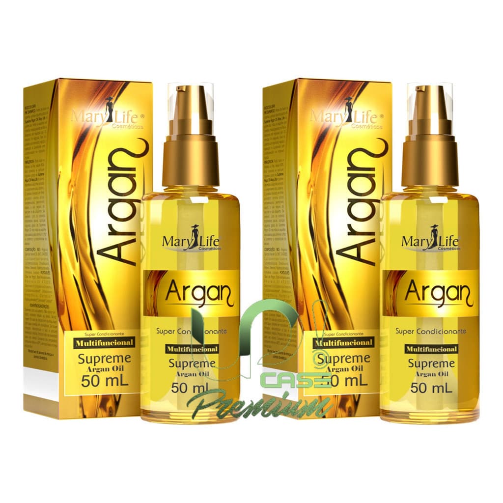 Kit 2x Òleo De Argan Supreme 50ml - Mary Life Pontas Capilar
