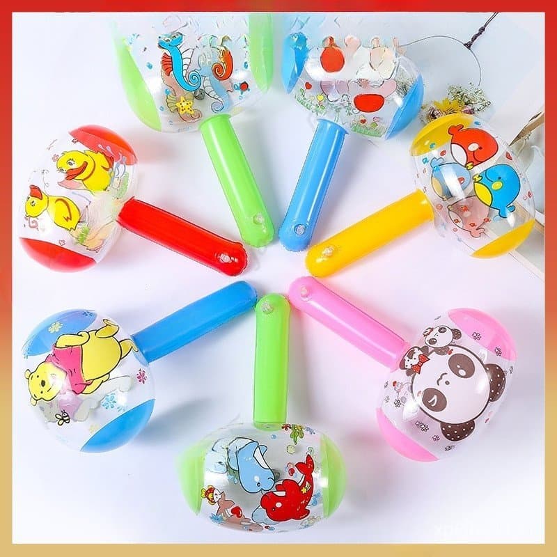 5 Pcs/10 Pequenos Martelos Infláveis 22 cm Com Sino Brinquedo para Bebê Criança ESPI
