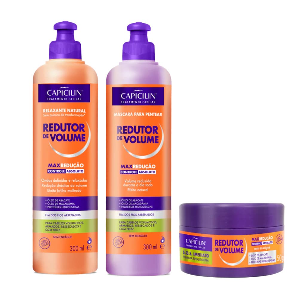 Kit Relaxante Natural 300ml + Máscara 300ml + Cera 50g