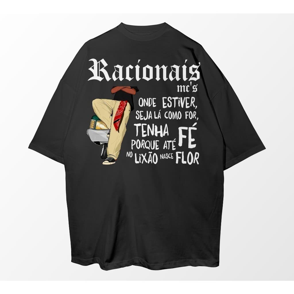Camiseta Racionais Mc´s Frases Camisa Versos Rap Streetwear Blusa 100% Algodão  - Envio Imediato